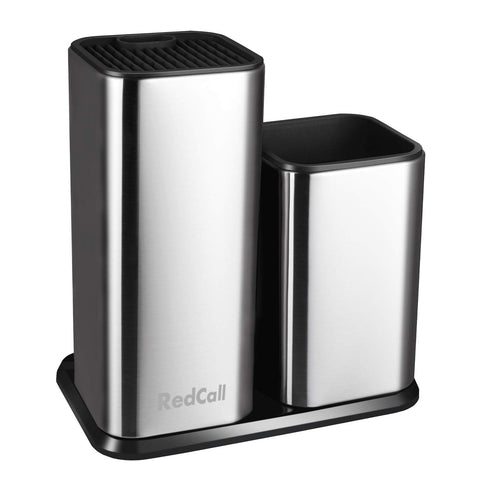 RedCall utensil storage keeps ladles and spatulas neatly organized on counter.