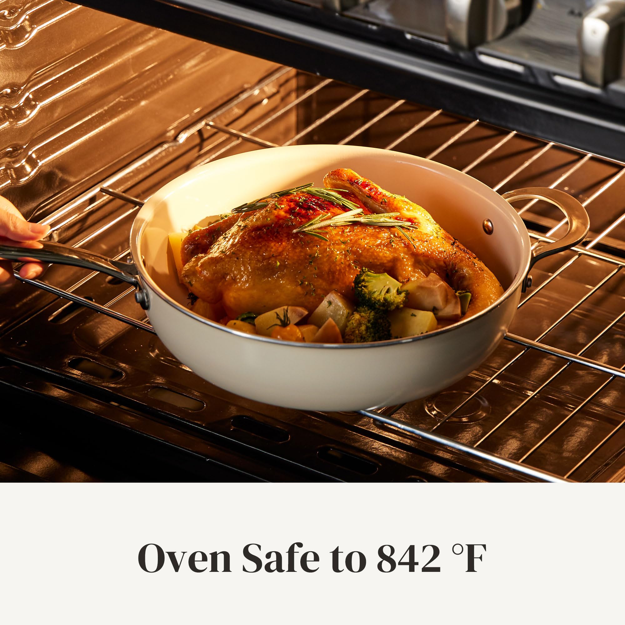 Redchef 11-inch sauté pan designed for even heat distribution and confident stirring