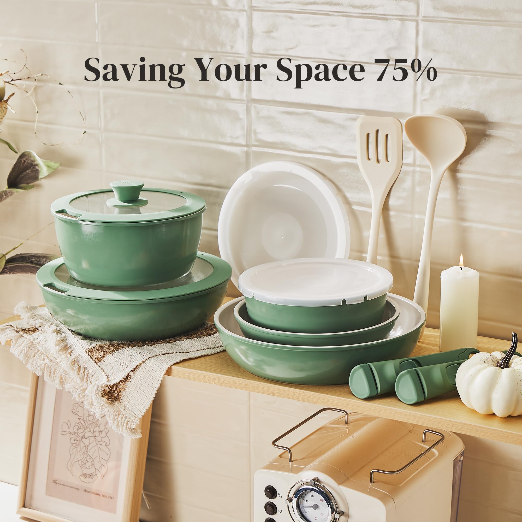 Redchef cookware on induction and gas stoves illustrating broad compatibility
