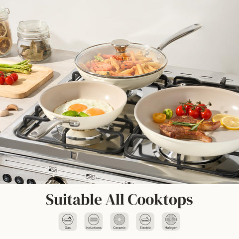 Redchef beige dishwasher-safe design for quick cleanup