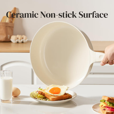 Redchef pan on induction hob, compatible with all compatible cooktops.