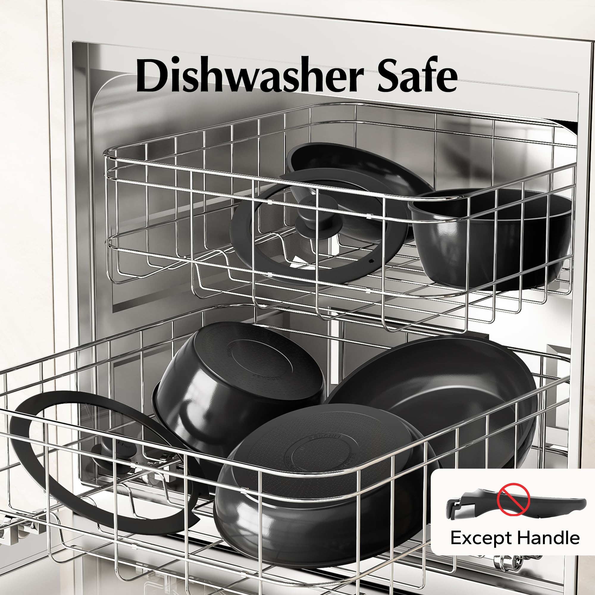 Redchef dishwasher-safe design enables quick cleanup after cooking.