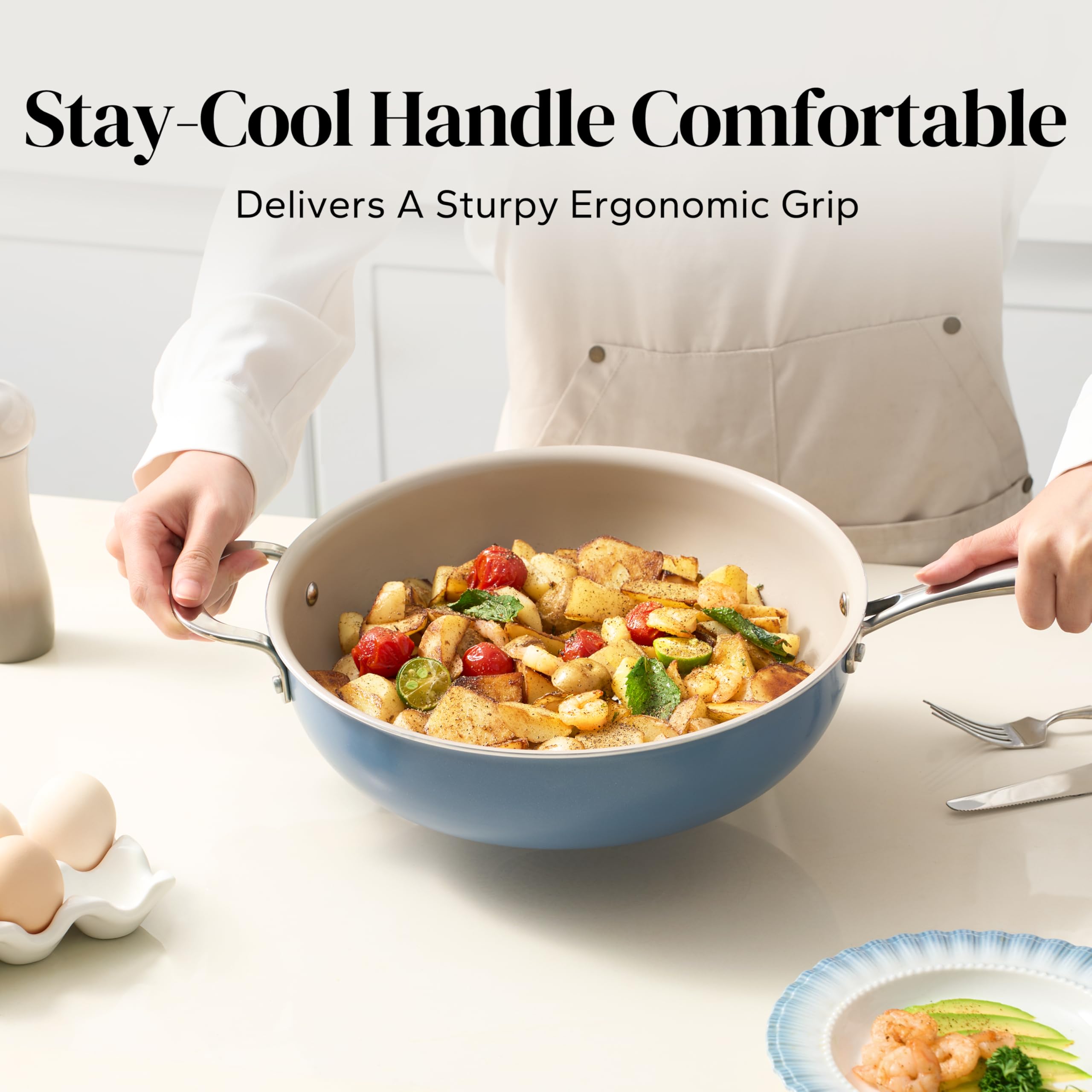 Redchef deep pan is dishwasher safe for convenient kitchen cleanup.