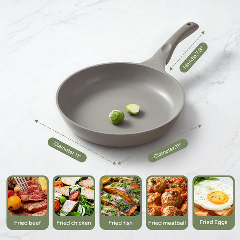 Redchef drip-resistant rim prevents spills during cooking.