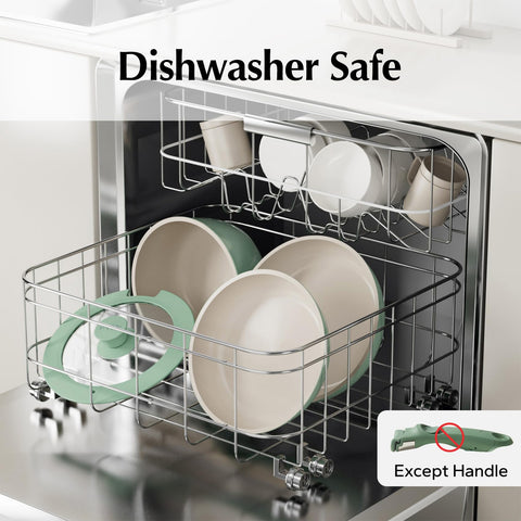 Redchef dual-sided ceramic coating cleans easily on interior and exterior.