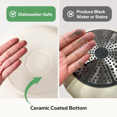 Redchef pan after cooking with easy cleanup in mind