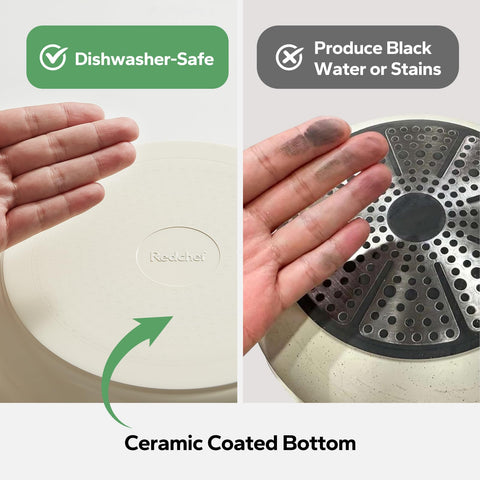 Redchef easy-clean ceramic surface for quick rinsing and maintenance.