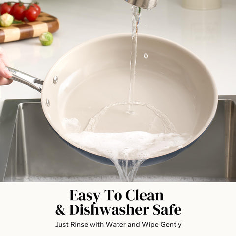 Redchef ergonomic stainless handle offers comfortable grip and durable construction.