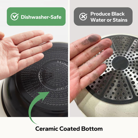 Glass lids with vents from Redchef provide visibility while cooking.