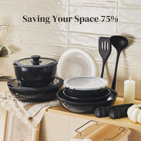 Redchef cookware compatible with induction and other stoves for versatile cooking.