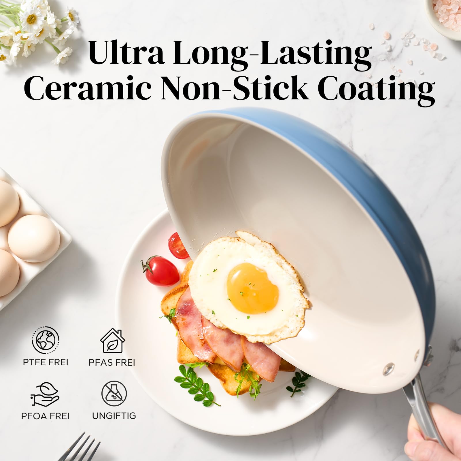 Redchef induction-compatible skillet shown for versatile cooktops