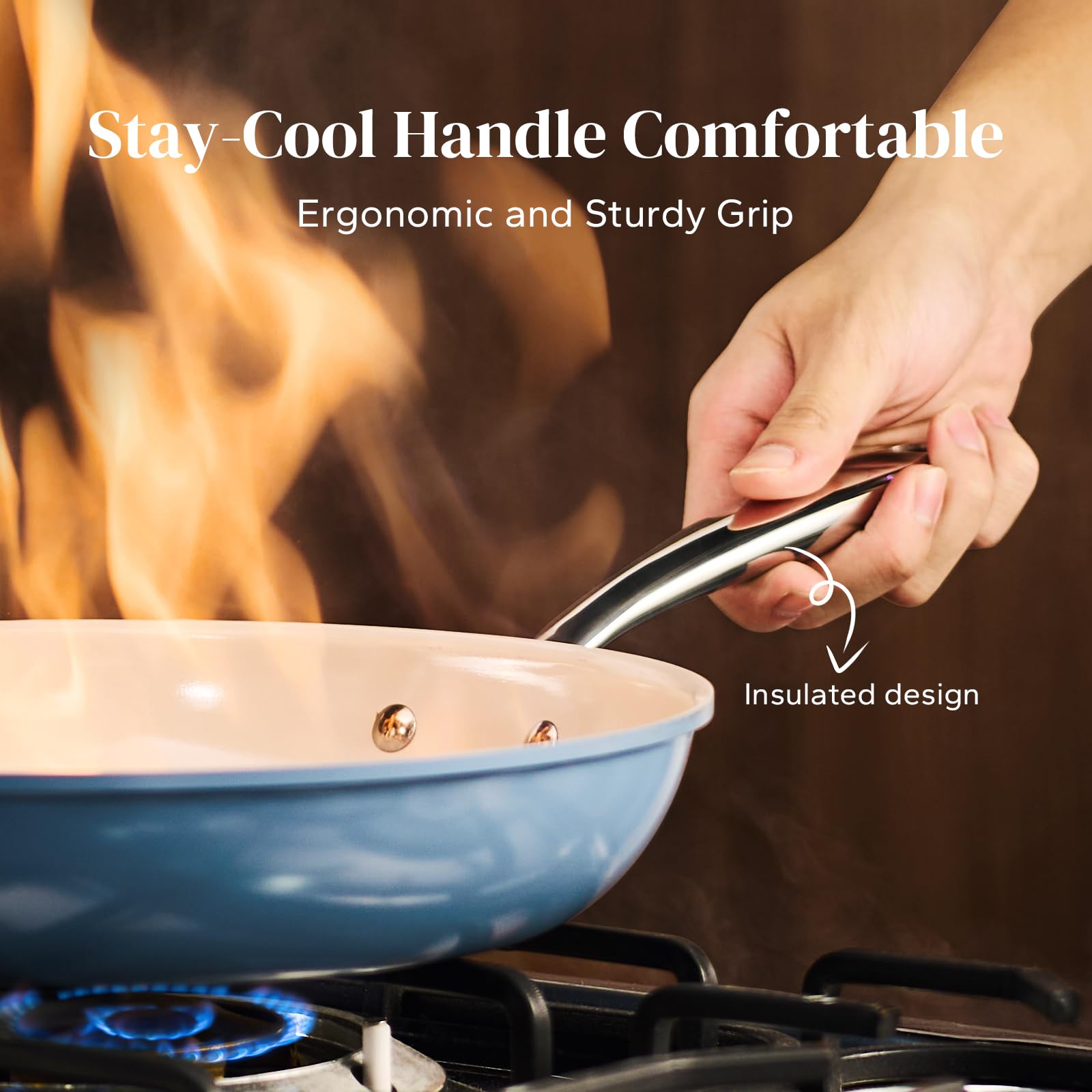 Redchef oven safe 842f label demonstrates high heat tolerance for finishing dishes.