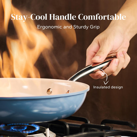 Redchef oven safe 842f label demonstrates high heat tolerance for finishing dishes.