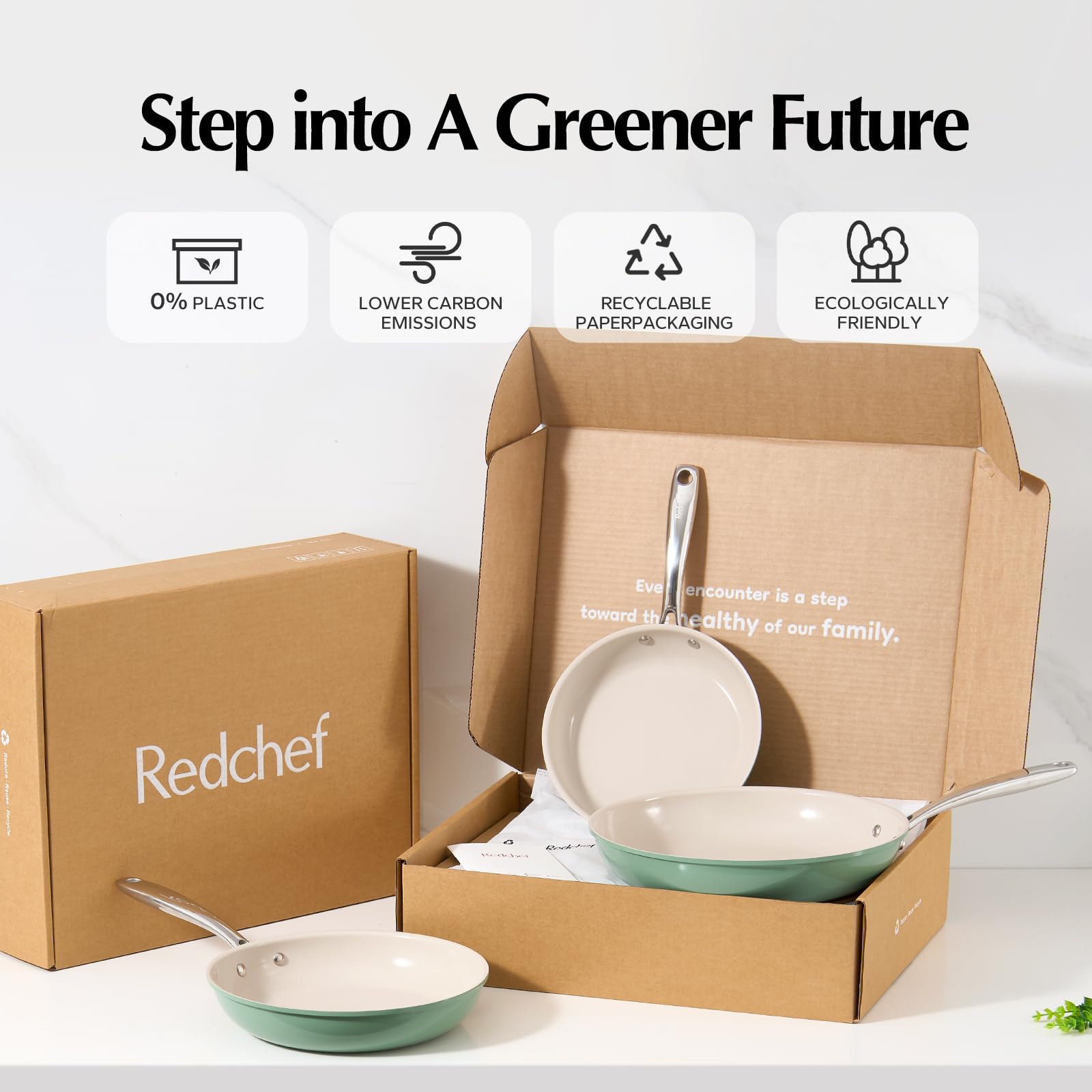 Redchef oven-safe pan up to 842°F for stove-to-oven versatility.