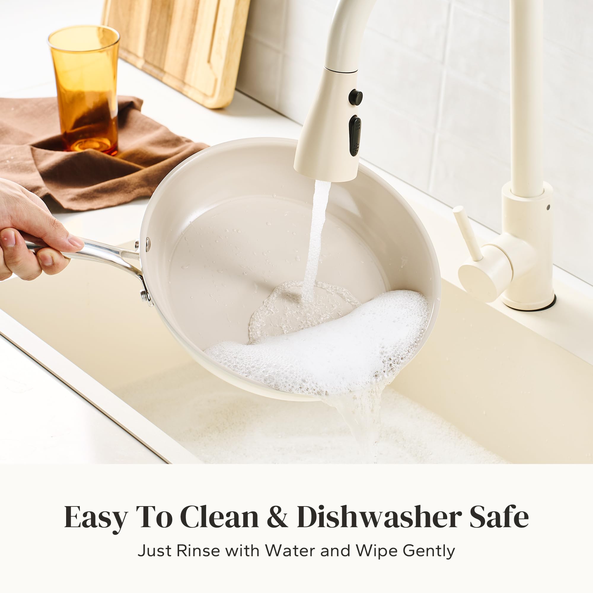 Redchef pan sears vegetables with even browning