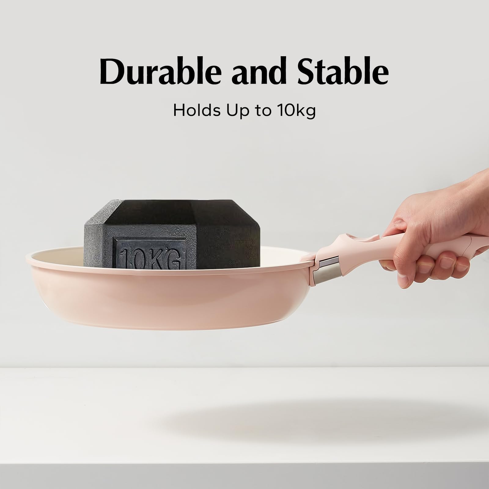 Sturdy stainless steel and silicone build supports up to 10 kg.