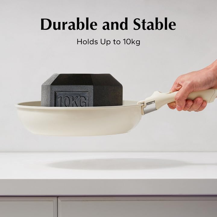 Redchef white thick-material handle supports heavy pots with stability.