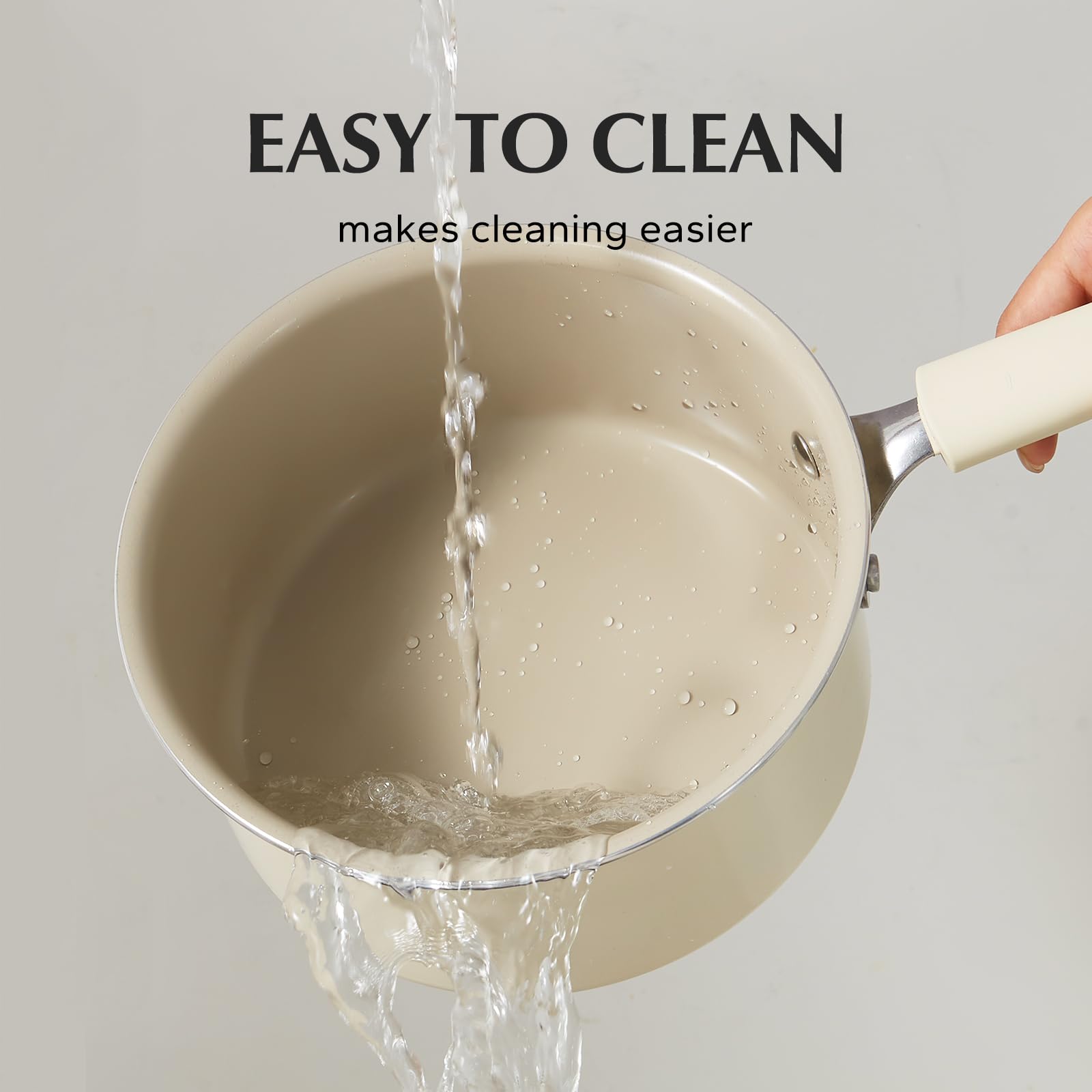 Redchef saucepan on induction stovetop ready for simmering sauces.