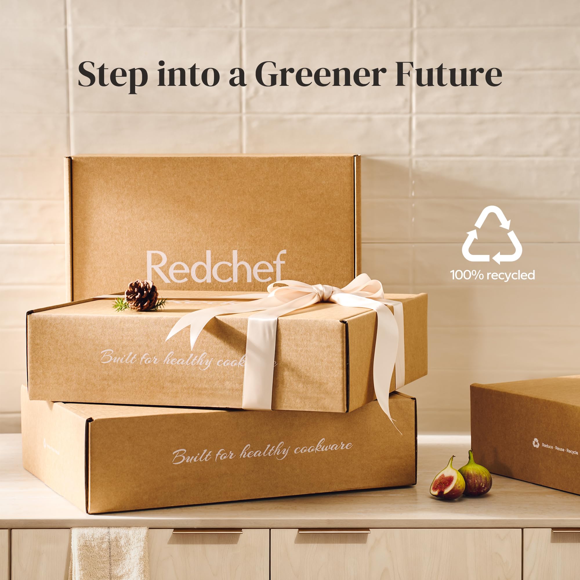 Redchef stainless steel handle ergonomic shot shows secure, comfortable grip.