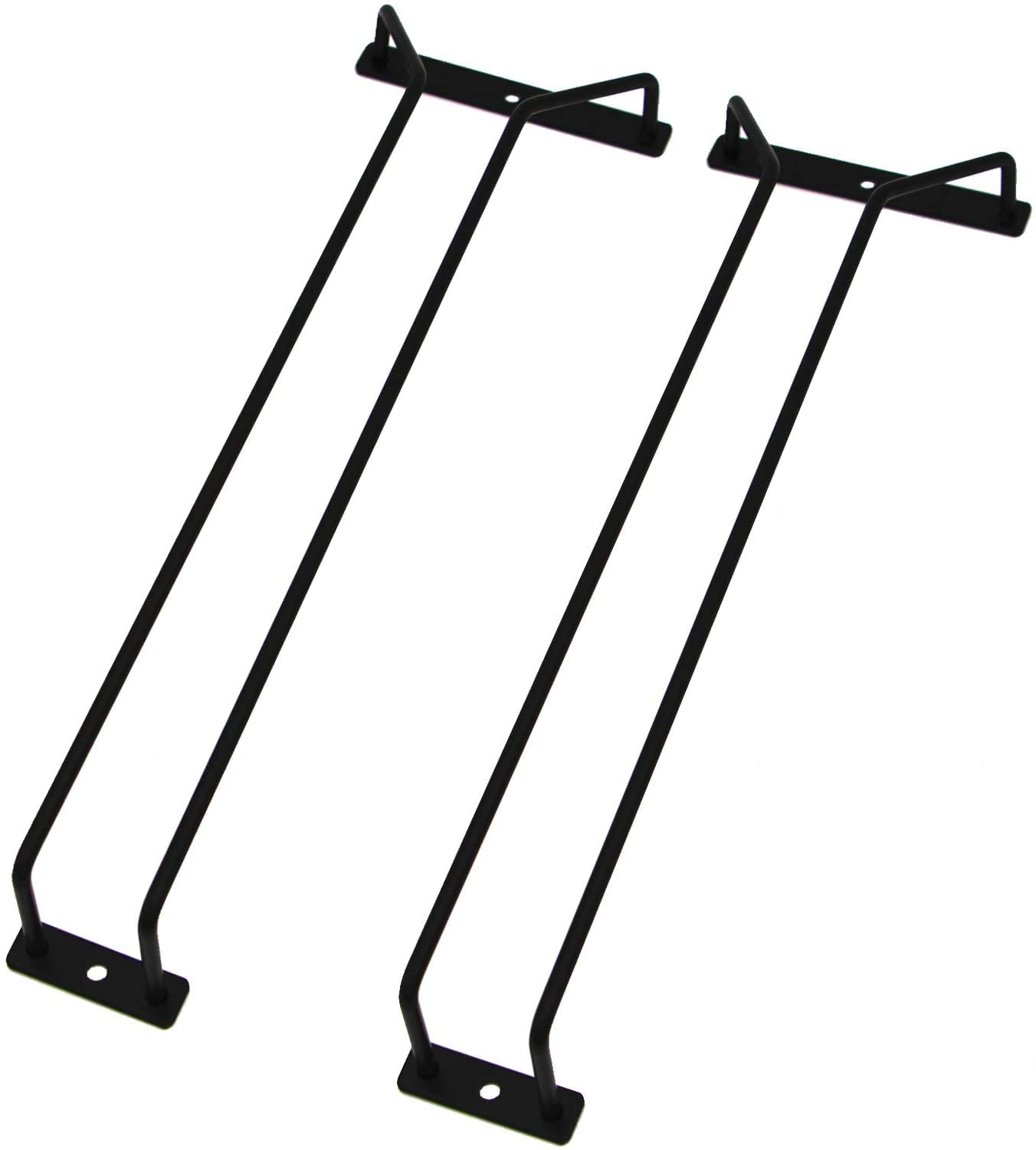 RedDreamer 14-Inch Black Wine Glass Rack mounted under cabinet for elegant storage; easy-access display.