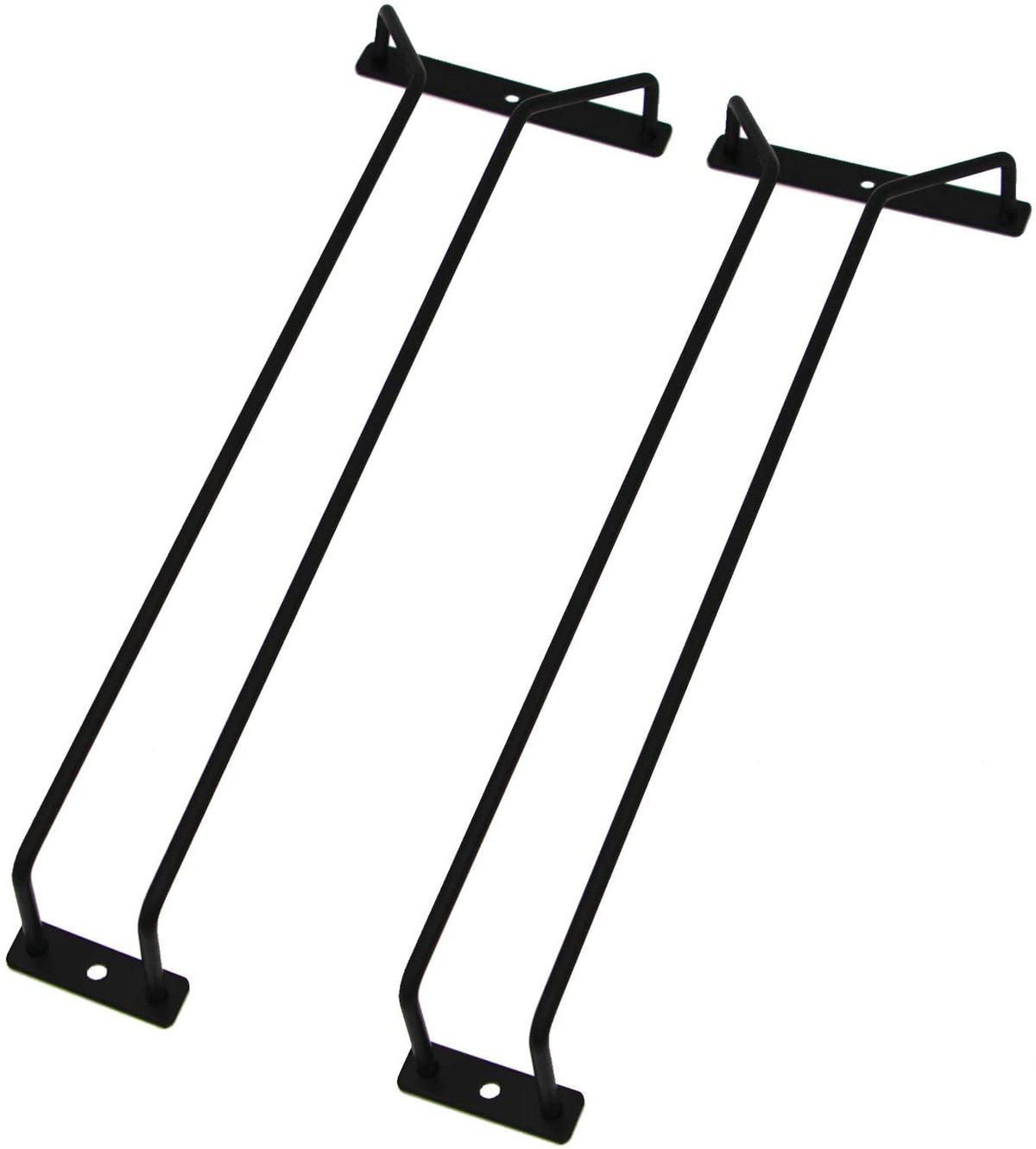 RedDreamer 14-Inch Black Wine Glass Rack mounted under cabinet for elegant storage; easy-access display.