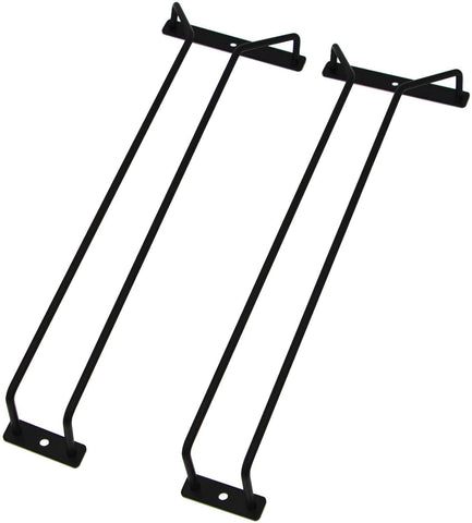 RedDreamer 14-Inch Black Wine Glass Rack mounted under cabinet for elegant storage; easy-access display.