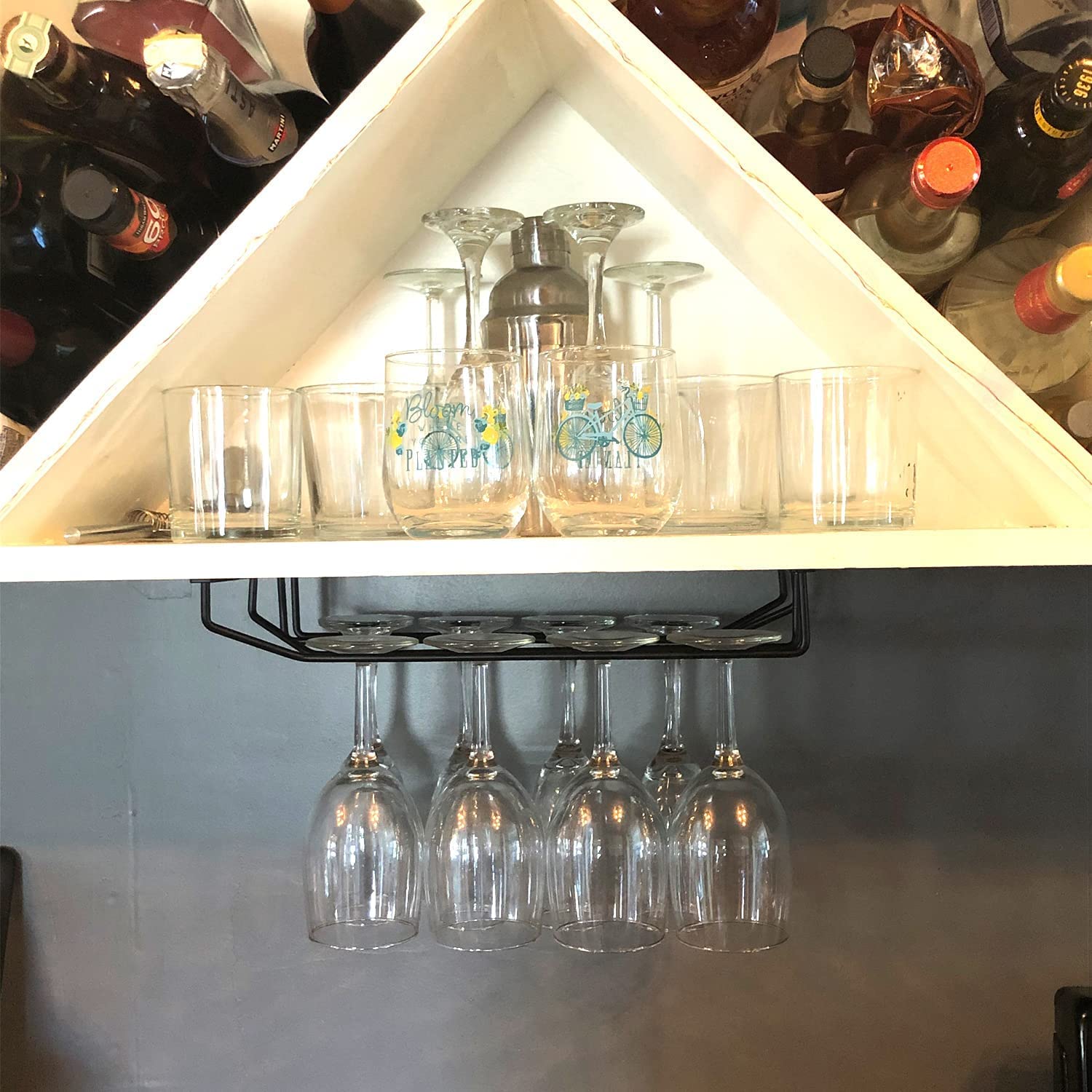 RedDreamer two-piece wine glass rack pack keeps glassware organized and ready.