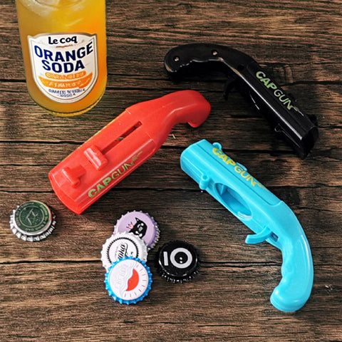 Party scene featuring Redomm cap gun adds playful vibe to gatherings.