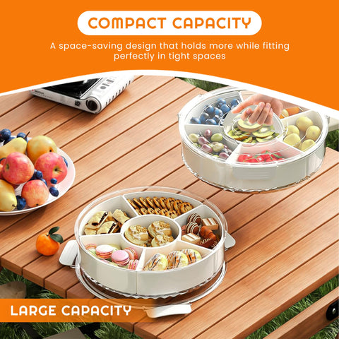 RedRoko fridge-ready veggie and fruit tray with secure lid.