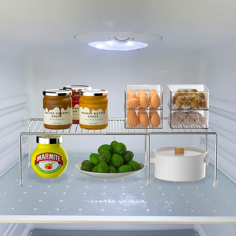 Redrubbit chrome metal shelf with drying mesh for air drying dishes and bottles
