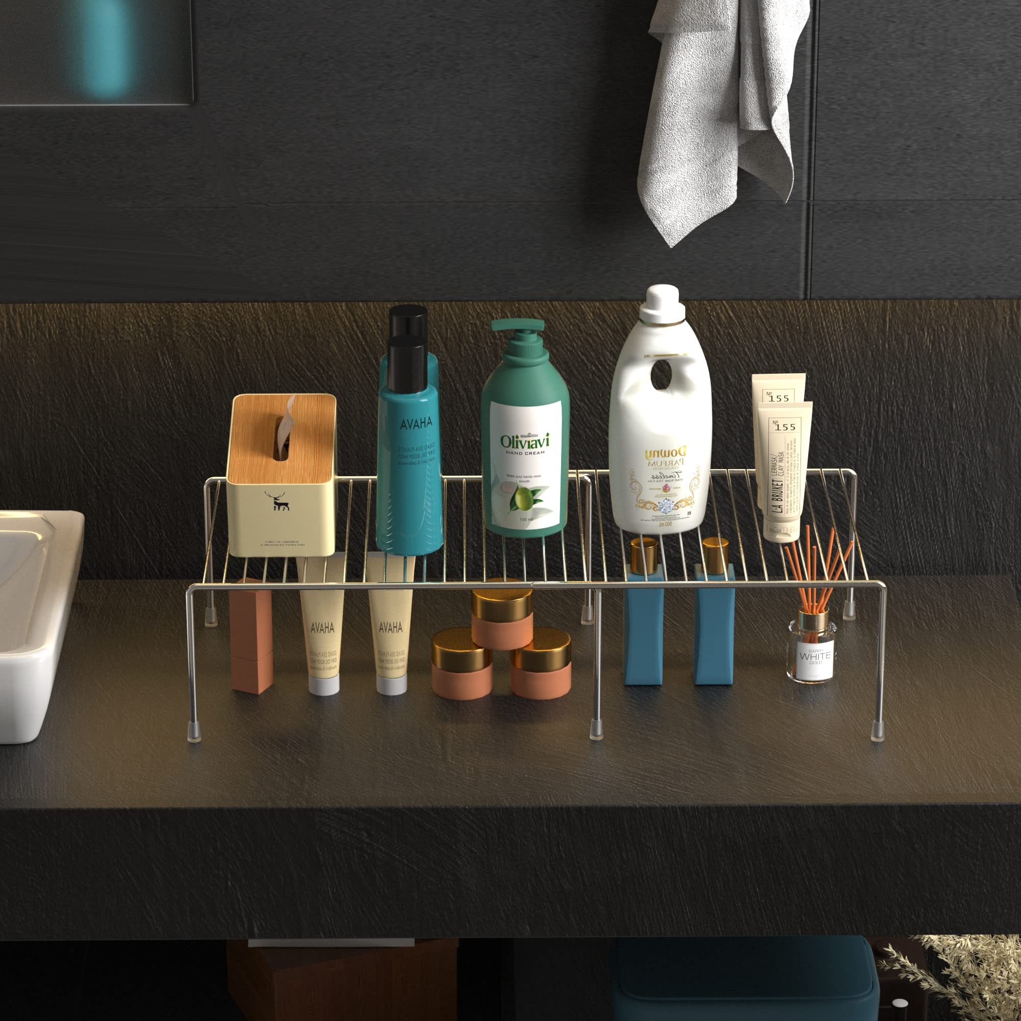 Redrubbit compact shelf fits small spaces while expanding storage options