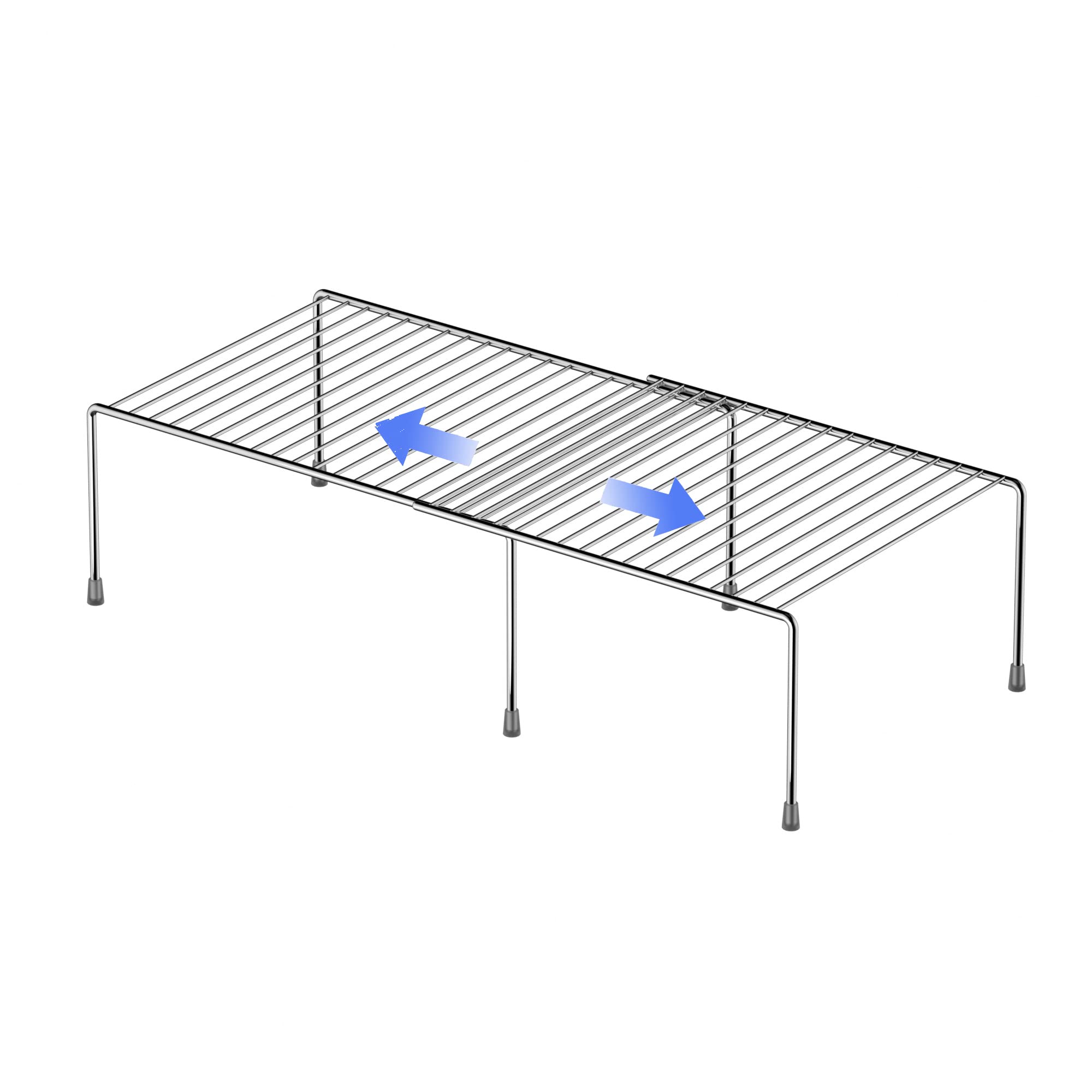 Redrubbit expandable shelf extended to fit long cabinet space for flexible storage
