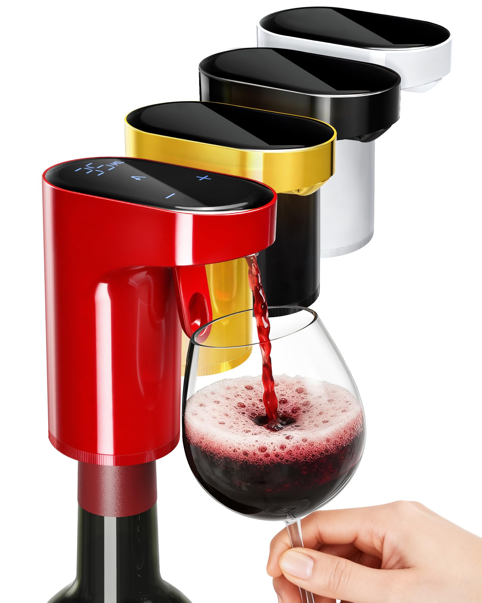 Redsack 5-in-1 aerator demonstrates precise, spill-free wine pouring.