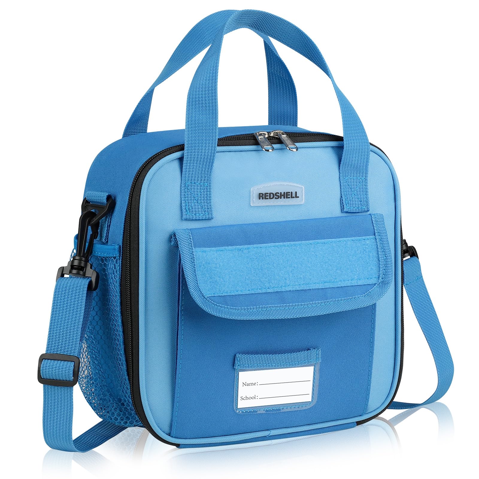 REDSHELL Tactical Lunch Box Kids, front view, roomy main compartment for bento boxes at school.