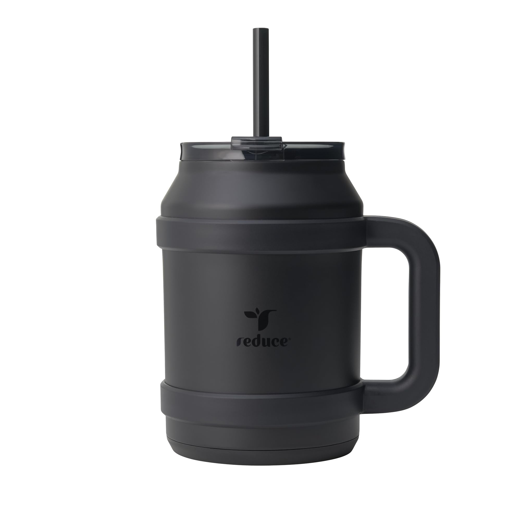 REDUCE 50 oz Cold1 tumbler exterior with ergonomic handle for easy carrying.