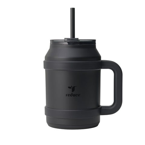REDUCE 50 oz Cold1 tumbler exterior with ergonomic handle for easy carrying.