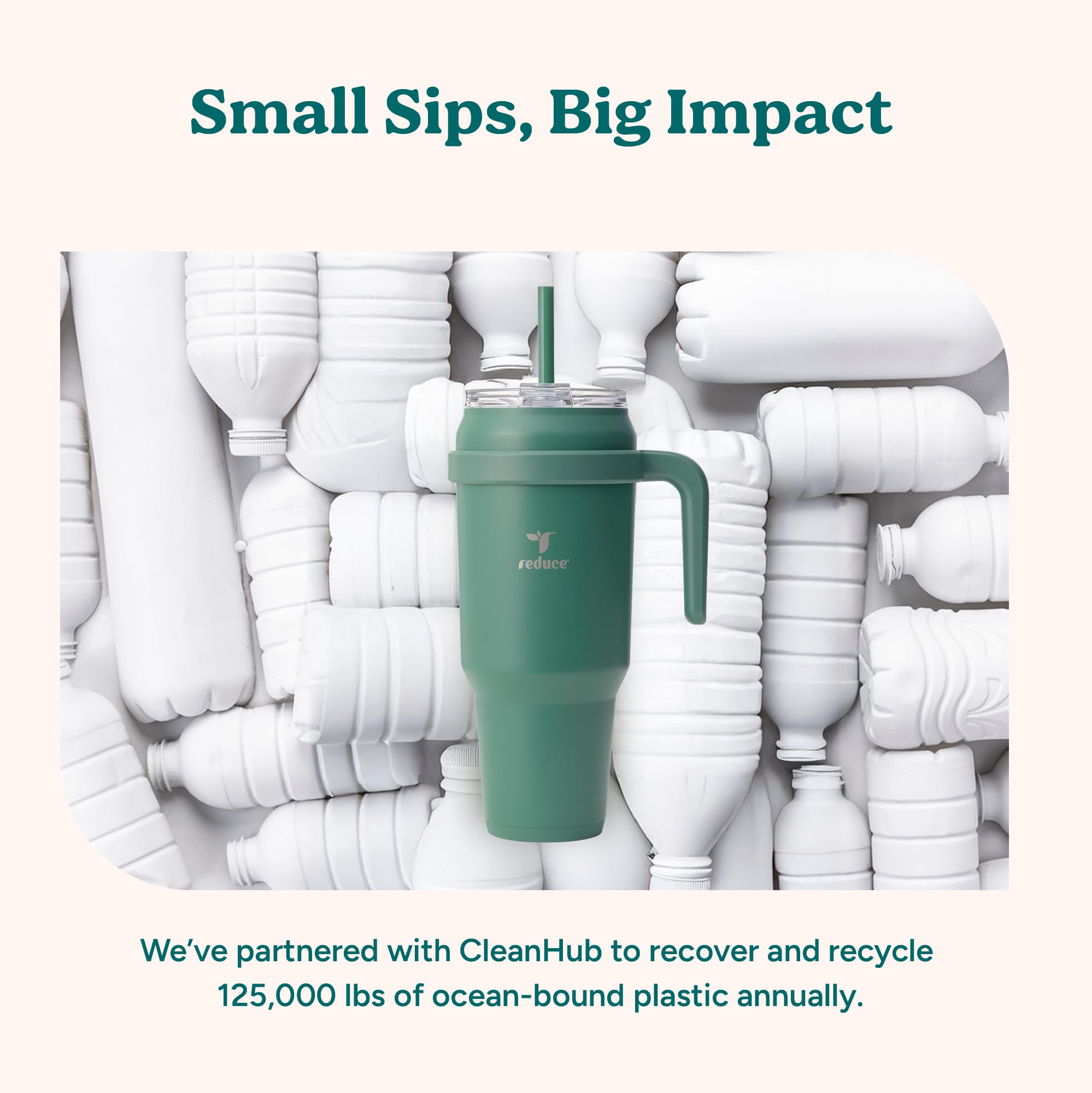 REDUCE 50 oz tumbler dishwasher-safe, simple cleaning and maintenance