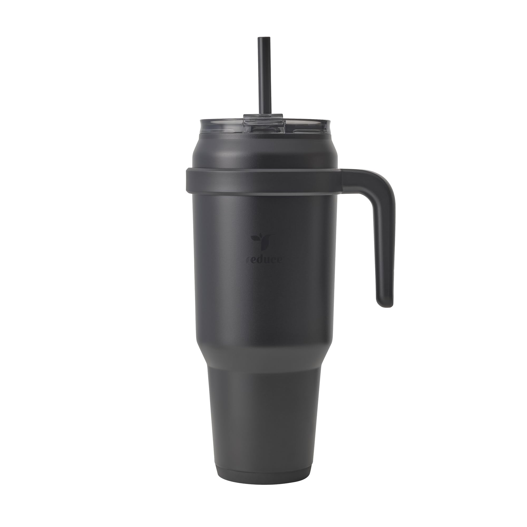 REDUCE 50 oz tumbler with handle, side view, easy to carry on the go and stay refreshed