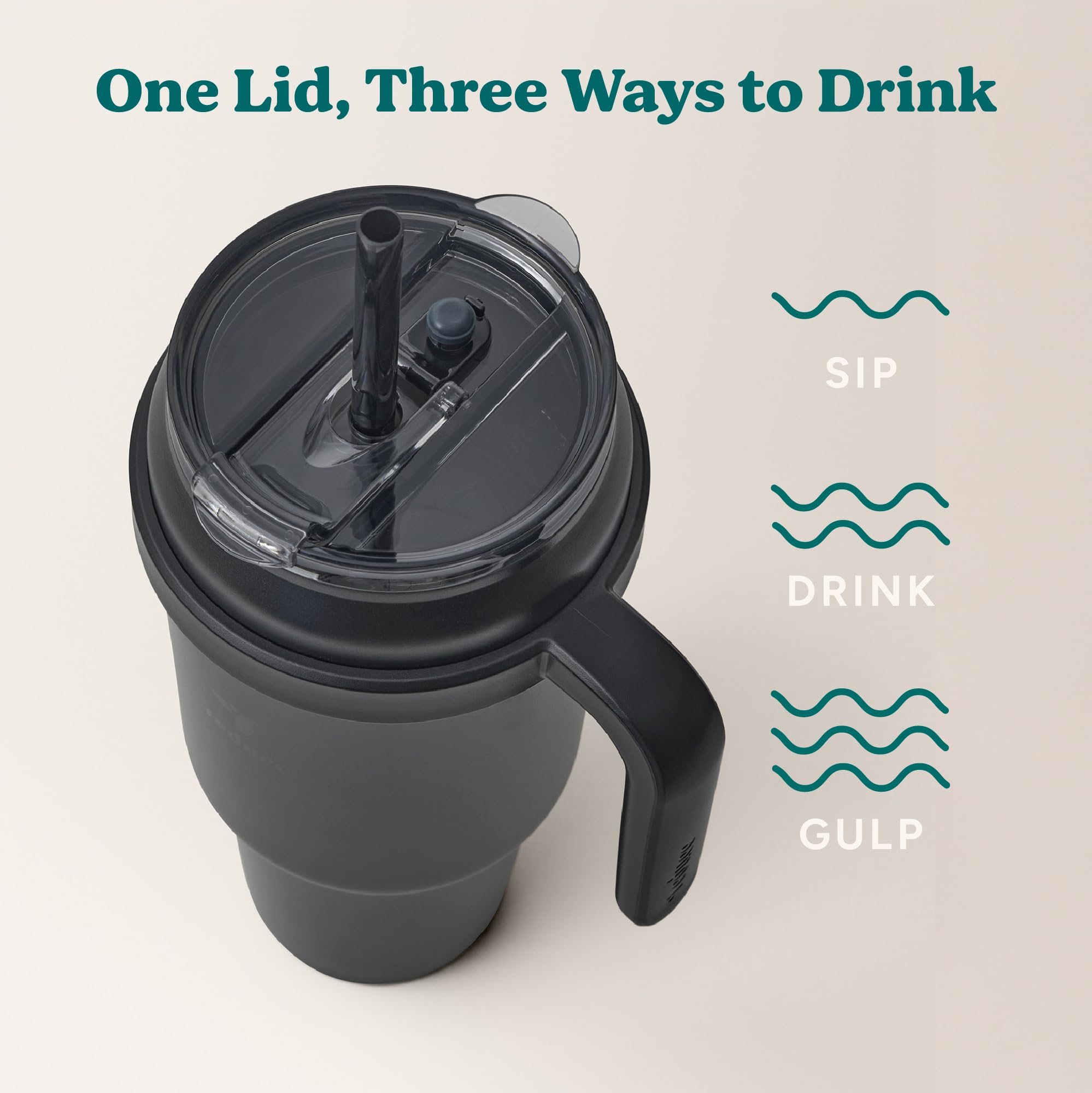 REDUCE 50 oz tumbler soft sit base, stable on surfaces and in cupholders