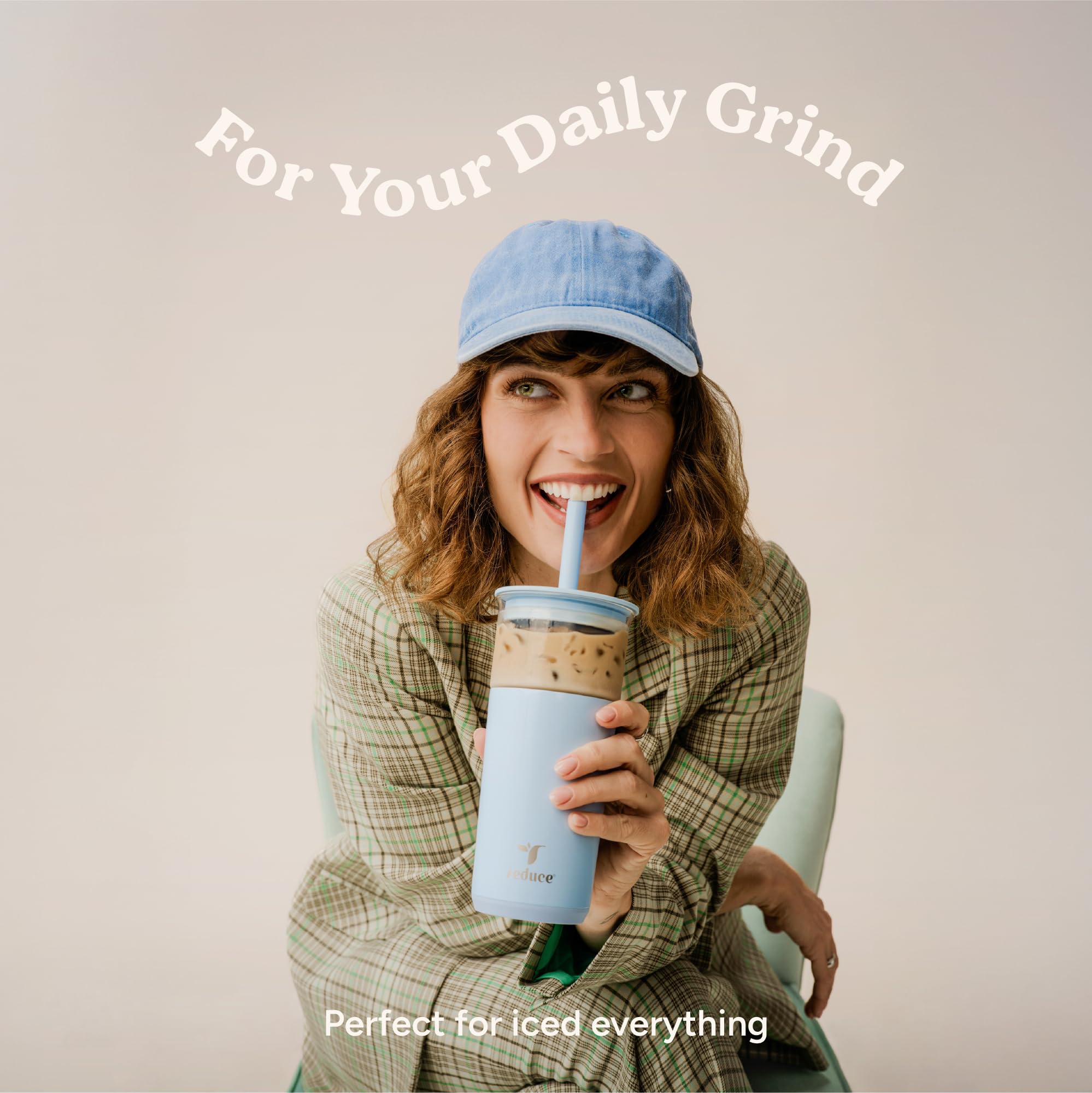 REDUCE Aspen ready for boba and thick drinks with wide straw.