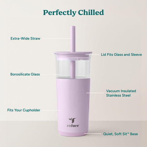 REDUCE Aspen wide-straw tumbler ideal for boba and thick smoothies.
