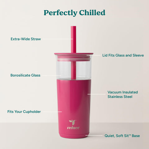 REDUCE Aspen wide straw designed for boba and thick smoothies, easy slurps.