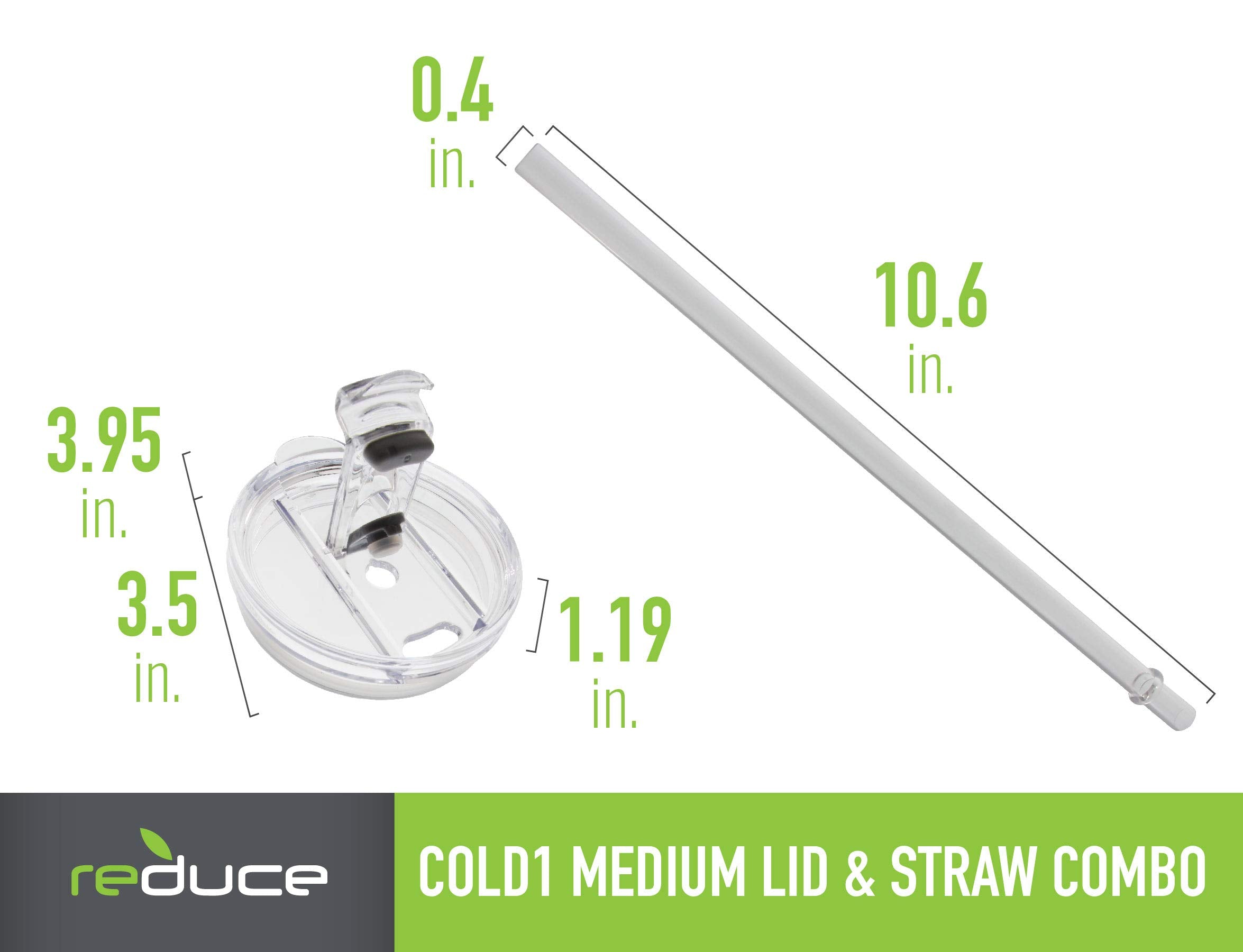 REDUCE Cold1 lid-straw assembly demonstrates leak-resistant 3-in-1 design.