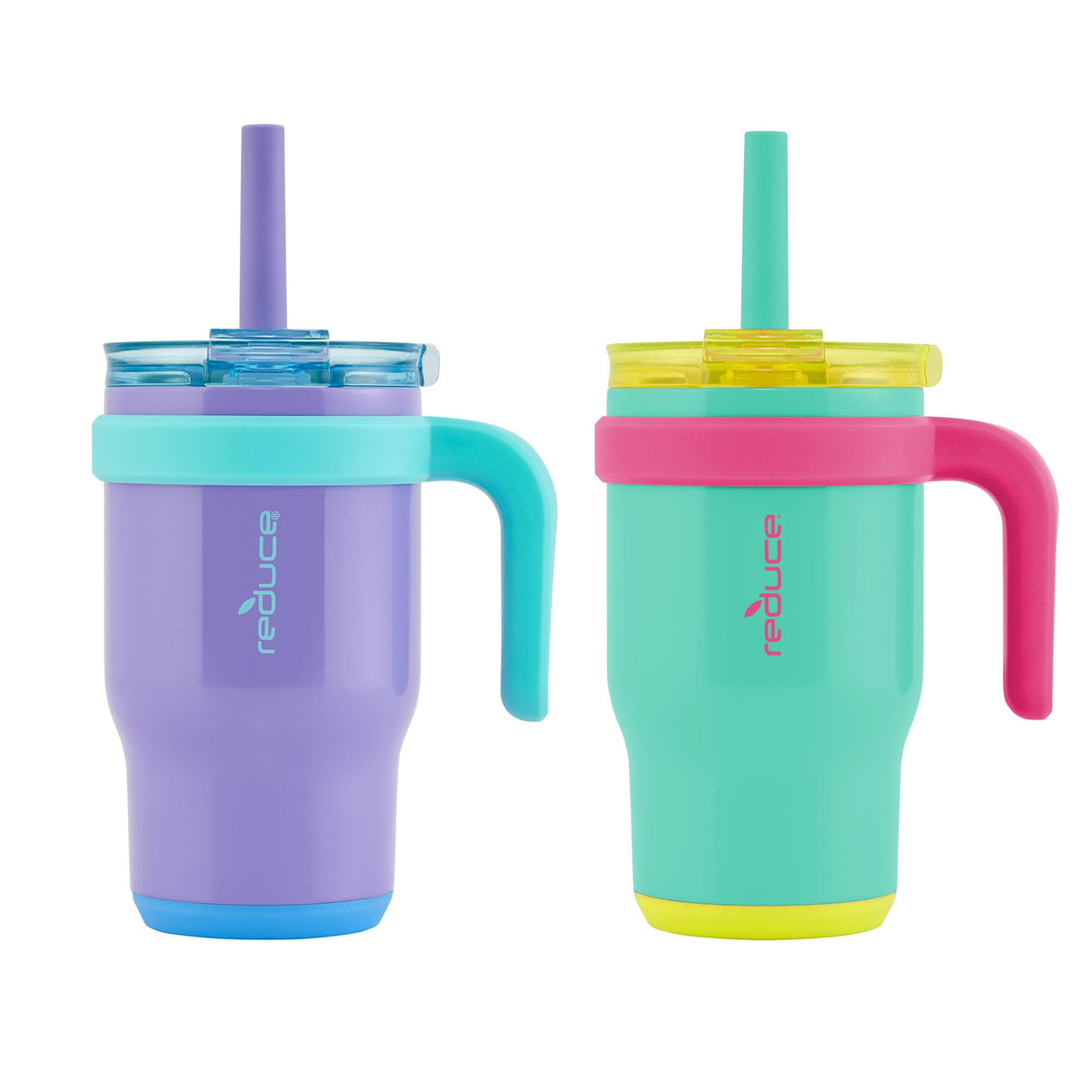 REDUCE Coldee tumbler with kid handle for easy grip during on-the-go use.