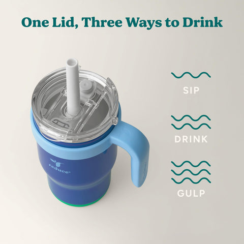 Dishwasher-safe REDUCE lid and straw for quick cleaning
