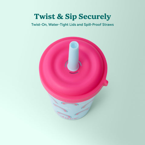 REDUCE GoGo tumbler with twist-on lid ensures secure drinks on the move.