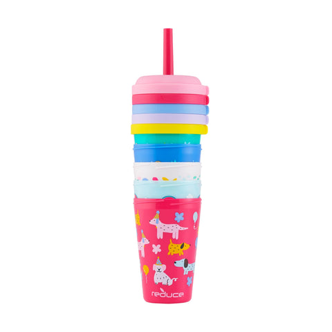 REDUCE GoGo tumbler fits cupholders and booster seats for on-the-go hydration.