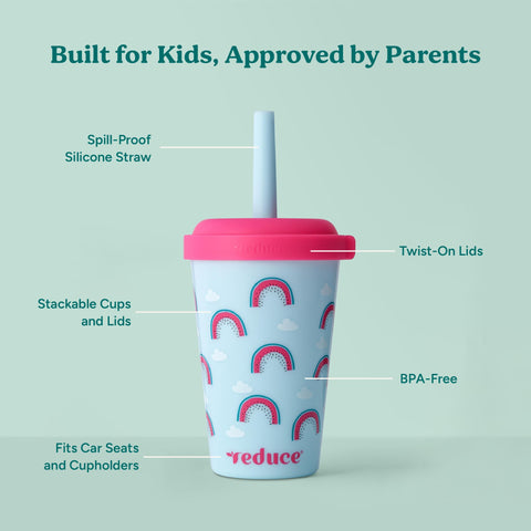 REDUCE GoGo family pack saves cabinet space with stackable design.