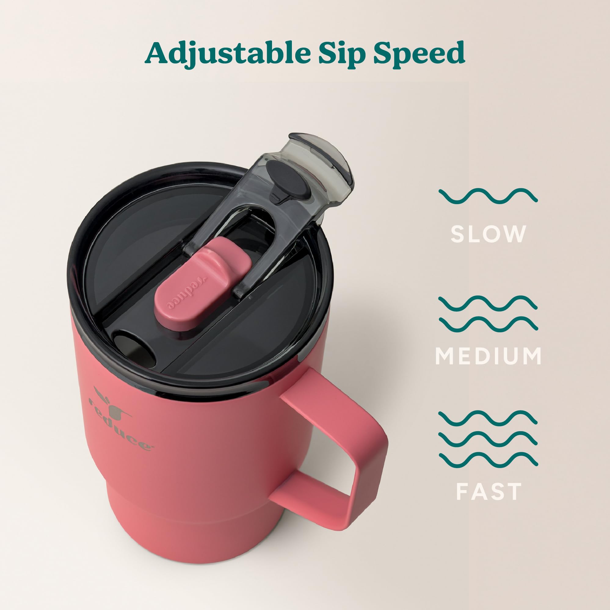 REDUCE Hot1 cupholder-friendly design fits most car cupholders