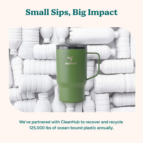 REDUCE hot1 on-the-go convenience for durable, hot beverages throughout travel.